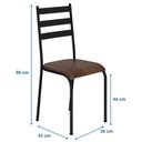 Ver imagem 3 de Kit 2 Cadeiras para Cozinha e Sala de Jantar 541.Sli Preto/Mogno