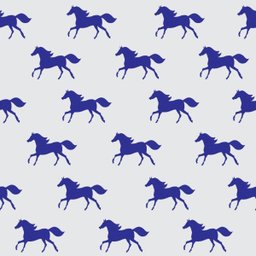 Papel de Parede Adesivo de Cavalos Azul Escuro Fundo Cinza Claro - SSCA-055 - ROLO - 10M X 50cm ( 5, - 1