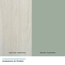 Ver imagem 6 de Guarda Roupa Canto Casal 11 Portas e 11 Gavetas Legno Crema com Verde Jade Prime Luciane Móveis