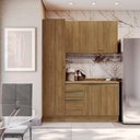 Ver imagem 1 de Armário de Cozinha Compacta 100% Mdf 170cm Nogueira Celeste Kappesberg