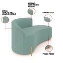 Ver imagem 3 de Sofá 2 Lugares Orgânico 160cm Pé Dourado Morgan Veludo/cotelê D03 - D’Rossi
