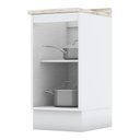 Ver imagem 2 de Balcão 1 Porta 40cm Americana Branco com Tampo Calcare - Móveis Henn