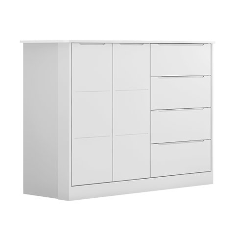 Cômoda Infantil Yumi 105cm 100% Mdf Branco Semi Brilho - Sallar Home