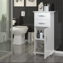 Armário Balcão Branco Base Bebedouro Móveis de Cozinha - 8