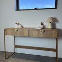 Ver imagem 5 de Escrivaninha 2 Gavetas 125cm Luna Orgânica Pé Metal - Artesano
