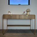 Ver imagem 3 de Escrivaninha 2 Gavetas 125cm Luna Orgânica Pé Metal - Artesano