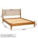 Ver imagem 4 de Conjunto Cama Casal com Mesas de Cabeceira, Cômoda 6 Gavetas e Baú Baru CabeCasa MadeiraOriginals