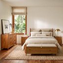 Ver imagem 1 de Conjunto Cama Casal com Mesas de Cabeceira, Cômoda 6 Gavetas e Baú Baru CabeCasa MadeiraOriginals