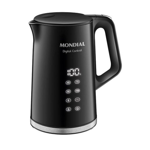 Chaleira Elétrica Mondial Ce-18-Dp 1,7L Preto Digital Control 220V