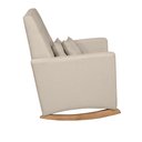 Ver imagem 5 de Sofá Cadeira Poltrona de Amamentação e Balanço Ana C/ Puff Linho Bege - Anjo de Casa