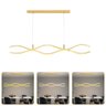 Lustre Luminária Pendente Led Ondara 45w 3 em 1 Dourado com Ajuste de Altura - 4