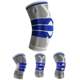 Joelheira Ortopedica Gel Silicone Compressao Apoio Joelho Suporte Exercicio Futebol Corrida - 1