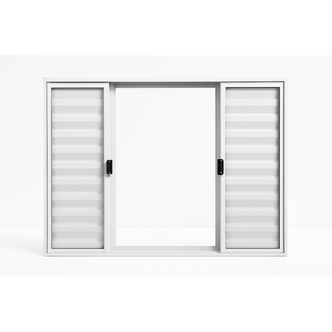 Veneziana 6 Folhas Aluminio Branco 1,00x1,20