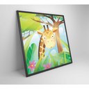 Ver imagem 3 de Quadro Infantil Girafa Medidas 80x80 Cm Impressão Vidro Acrílico