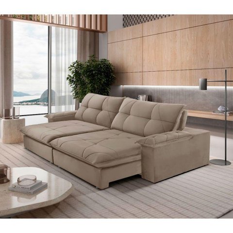 Sofá Gaia Veludo 02 Módulos 100 Cm B25cm Meu Sofá Online B002 Veludo Capuccino
