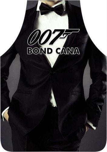 Avental Divertido Personalizado Bond Cana - 2