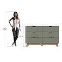 Ver imagem 5 de Cômoda para Quarto Infantil 6 Gavetas 100% MDF Alice Verde/Verti/Freijó