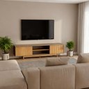 Ver imagem 7 de Rack para TV até 65 Polegadas Ripado em Madeira Maciça e MDF 180cm