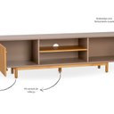 Ver imagem 5 de Rack para TV até 65 Polegadas Ripado em Madeira Maciça e MDF 180cm