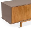 Ver mais imagens de Rack Ripado para TV até 65 Polegadas em MDF/Madeira Maciça 180cm Rischio Marrom Fendi/Mel