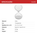Ver imagem 6 de Ampulheta Decorativa de Vidro Transparente 22x12x12cm Enfeite Mesa Estante Sala