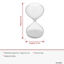 Ver imagem 7 de Ampulheta Decorativa de Vidro Transparente 22x12x12cm Enfeite Mesa Estante Sala