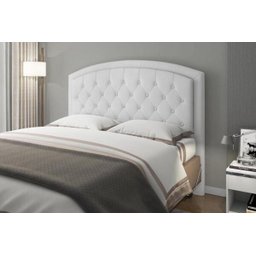 Cabeceira Ilha Bela Estofada Para Cama Box Casal Branco 08 - 2