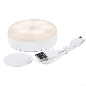 Cdsp - Luminária Lâmpada Recarregável com 6 Led sem Fio Sensor Presença Armário Escadas Banheiros Ca