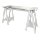 Ver imagem 4 de Escrivaninha Mesa de Vidro 8mm Cristal Branco