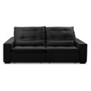 Ver imagem 4 de Sofa Retratil Reclinavel 2 Lugares 2,70m Atlantis Veludo Preto Lansofbr Lansof Brasil