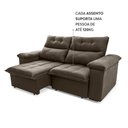 Ver imagem 5 de Sofá Retrátil Reclinável Verona 2,00m Suede Velut Molas Ensacadas - King House