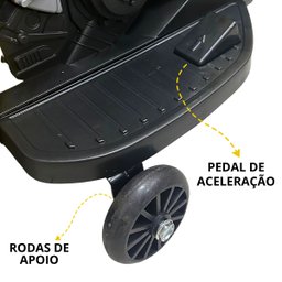 Mini Moto Motinha Elétrica Infantil Bateria 6v Triciclo Criança Amarela Brinqway Bw-232 Bw-232 Am Am - 5
