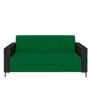 Ver imagem 5 de Sofá Living Decorativo Houston 2 Lugares 200cm Pés em Metal Veludo/ Pu Verde/ Preto G33 - Gran Belo