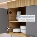 Ver imagem 7 de Cozinha Completa Modulada 3 Peças 5 Portas 2 Gavetas Torre Angular 100% MDF Realeza Premium Cinza/Carvalho/Titânio
