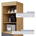 Ver imagem 5 de Cozinha Completa Modulada 3 Peças 5 Portas 2 Gavetas Torre Angular 100% MDF Realeza Premium Cinza/Carvalho/Titânio