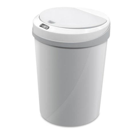 Lixeira Inteligente Automática Redonda 10 Litros - Branca