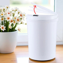 Ver imagem 4 de Lixeira Inteligente Automática Redonda 10 Litros - Branca