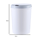 Ver mais imagens de Lixeira Inteligente Automática Redonda 10 Litros - Branca