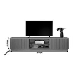 Rack para Tv 70 Polegadas Ripado 2 Portas Valencia Naturalle - 3