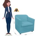 Ver imagem 5 de Poltrona Decorativa Tilla Suede com Pés Cromados
