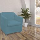 Ver imagem 3 de Poltrona Decorativa Tilla Suede com Pés Cromados