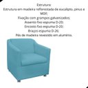 Ver imagem 2 de Poltrona Decorativa Tilla Suede com Pés Cromados