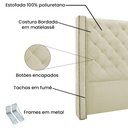 Ver imagem 3 de Cabeceira King 1,95m Vicenza Veludo - Pallazio - Bege