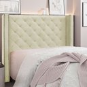 Ver imagem 2 de Cabeceira King 1,95m Vicenza Veludo - Pallazio - Bege