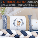 Ver imagem 3 de Kit Berço Trança Ursinho Marinho Menino 11 Peças com Saia:marinho