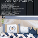 Ver imagem 7 de Kit Berço Trança Ursinho Marinho Menino 11 Peças com Saia:marinho