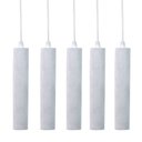 Ver imagem 1 de Kit 5x Pendente Tubo Cilindro Branco Alumínio Balcão Cozinha Mr11 + Lâmpadas Led 6000k Bivolt