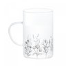 Kit 2 Canecas de Vidro Flor 280ml - Wolff - 1
