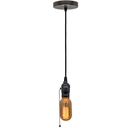 Ver imagem 1 de Luminária Pendente Cozinha Slim Vintage Corrente C/lamp Carb Cor:grafite;lâmpada:t45-110v