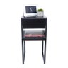 Mesa de Cabeceira Eco Industrial 30cm Preto Gaveta Superior Pés Ferro Preto para Quarto Cama - 5